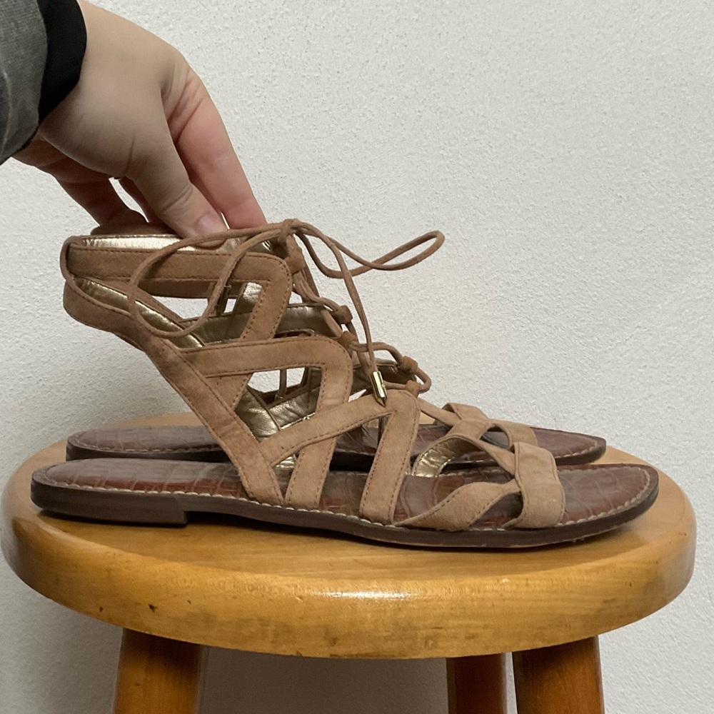 Sam Edelman Gemma Criss Cross Gladiator Lace Up Sandals Size 9 Summer